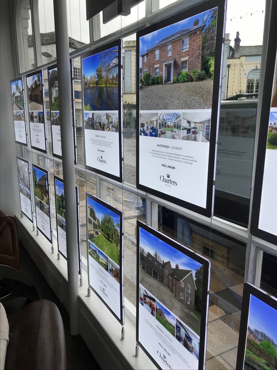 Charters illuminated window property display