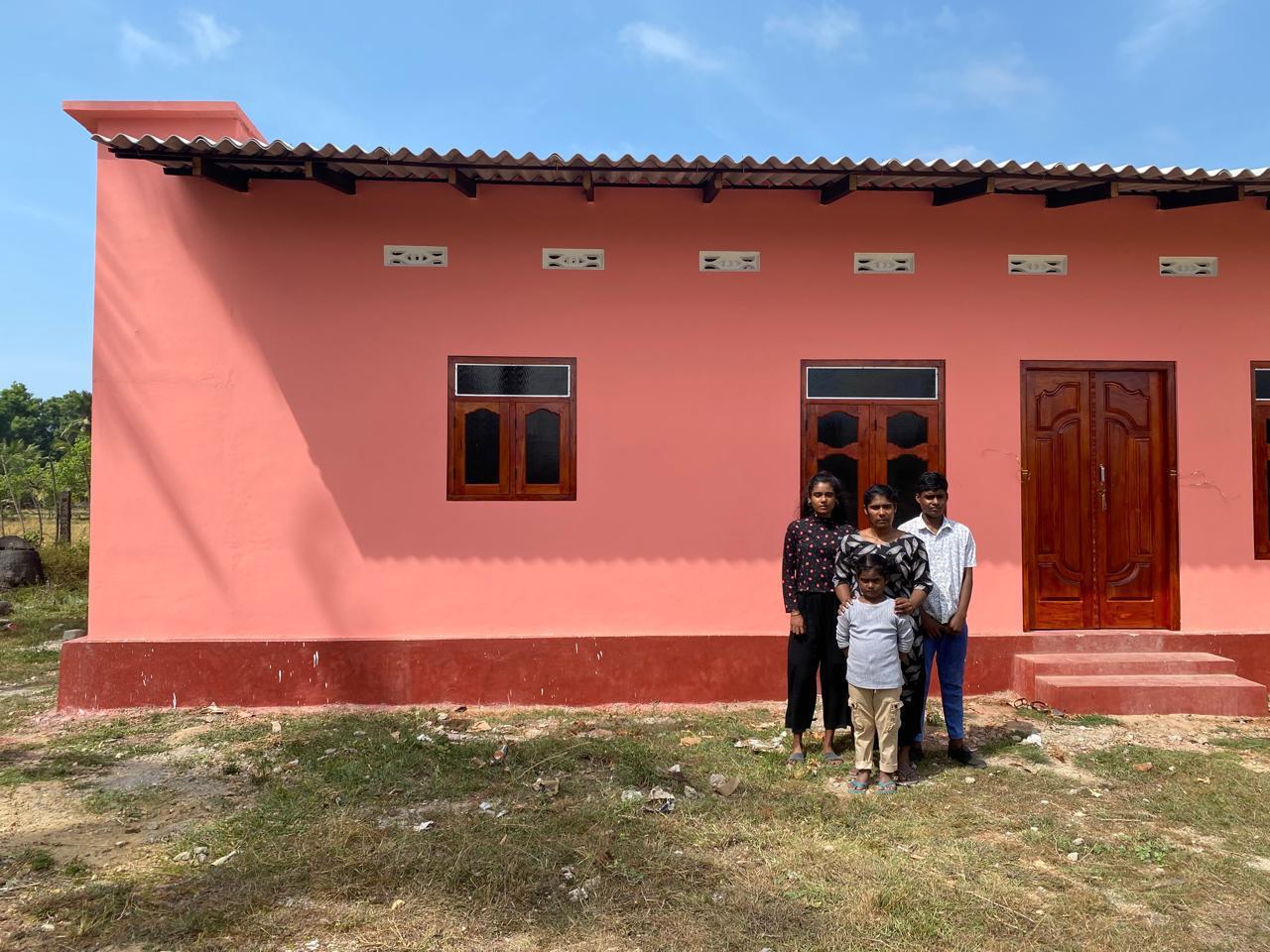 Completed home with family