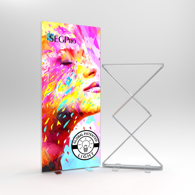 SEGPro Pop Up Light Box with vibrant colourful artwork